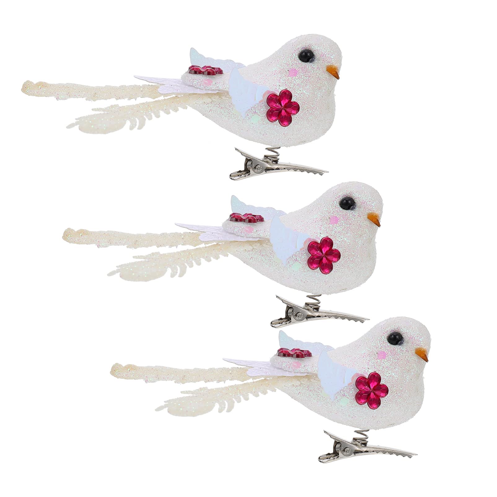NUOBESTY 24pezzi Uccelli Artificiali Per Decorazioni Natalizie Uccelli Realistici Per Albero Di Natale e Decorazioni Per Ufficio Facili Da Appendere e Conservare Per Feste e