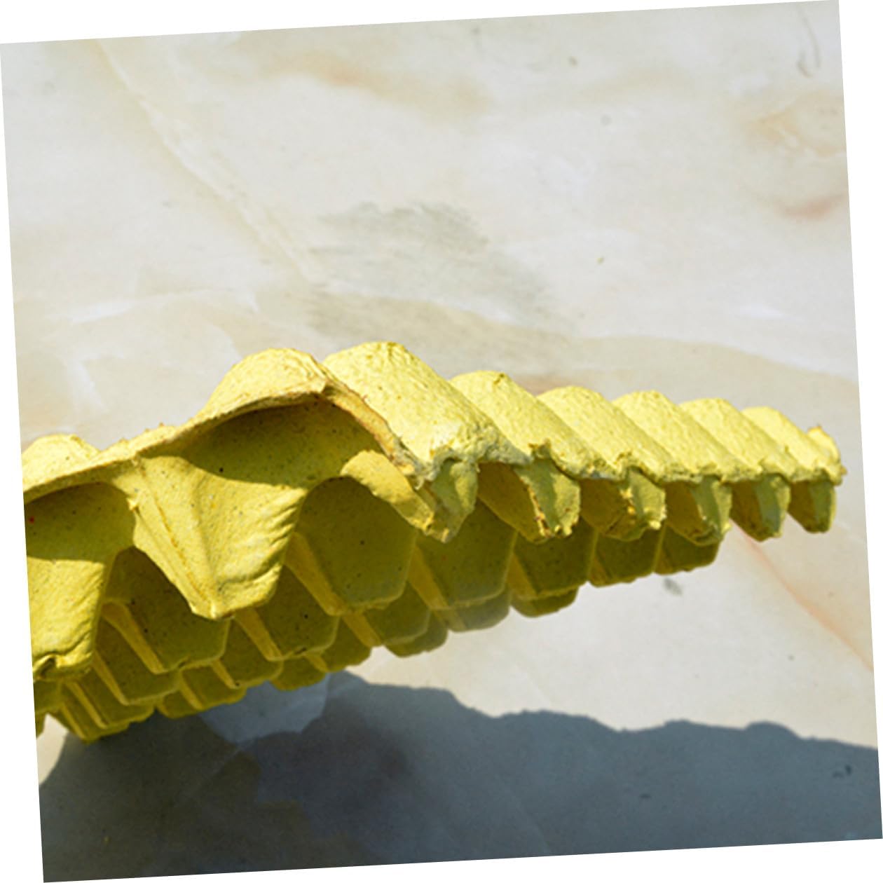 10pcs Household Egg Storage Trays Made of Natural Paper Pulp 30-egg Capacity Egg Organizer Boxes for Refrigerator Kitchen Use Yellow Eco-friendly