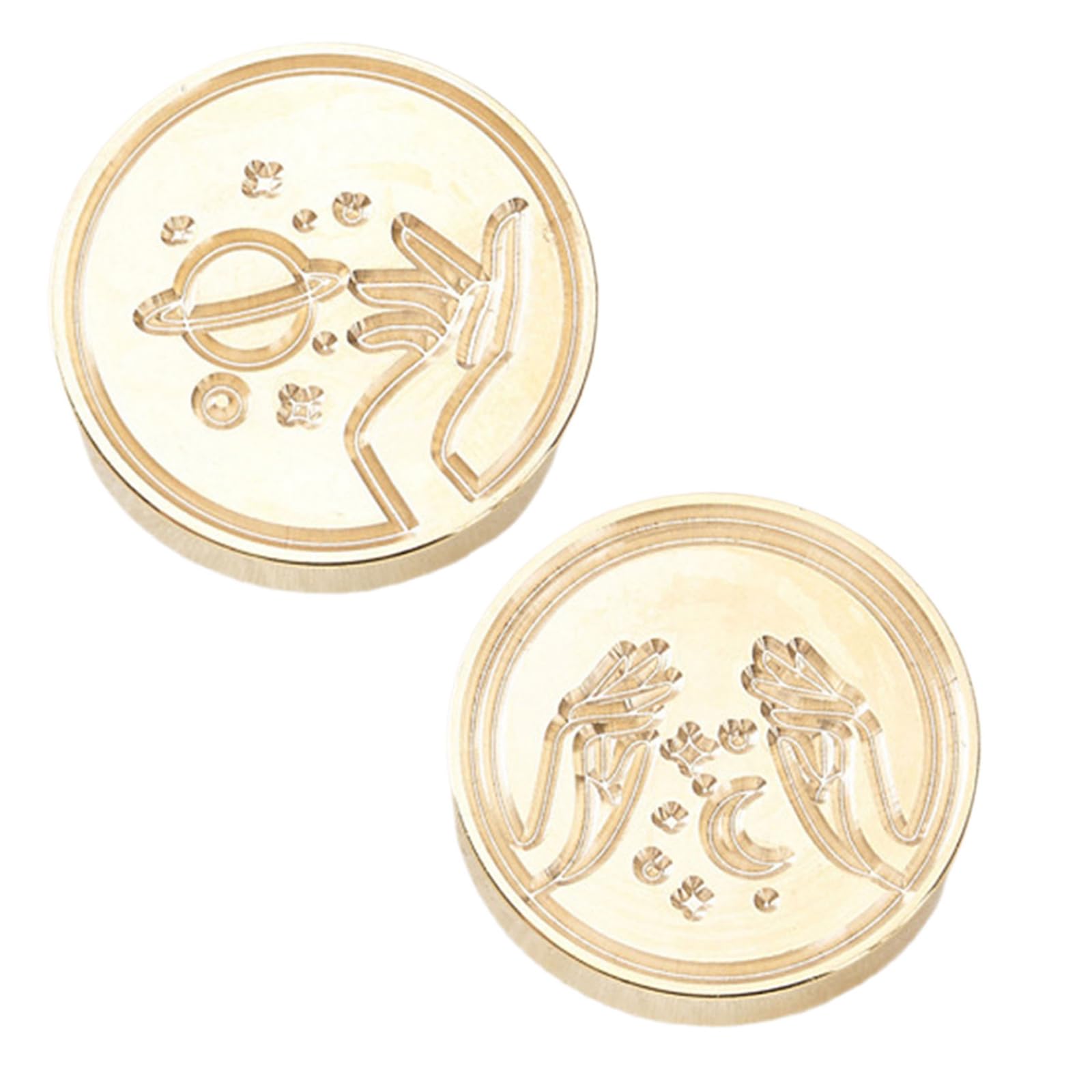 Hsioluted 2Pcs Love Heart Seal Stamp Head, Embossed Sealing Stamp Head for Invitations Envelope Scrapbooking Craft Embellishments Letter Sealing Accessory
