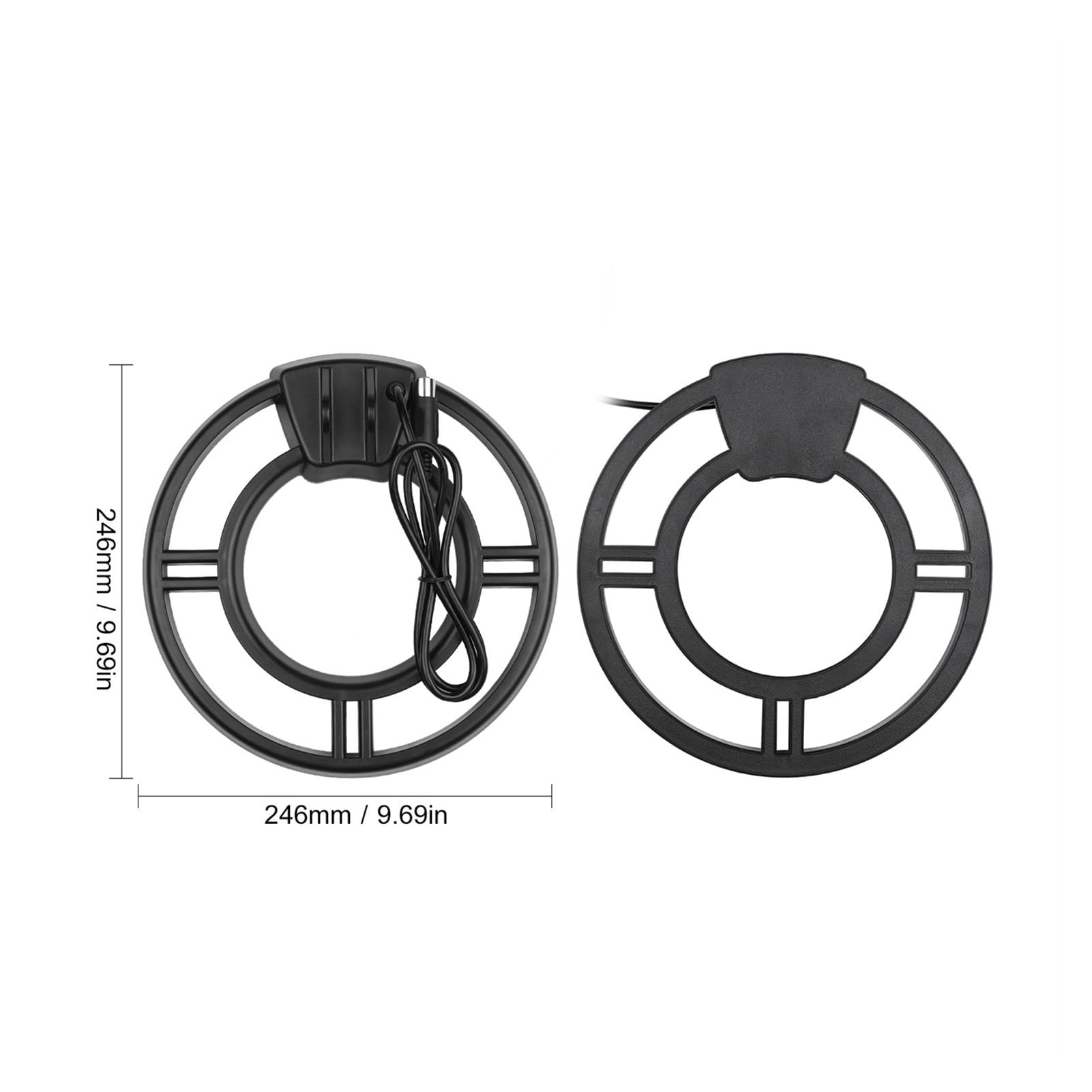 Détecteurs de Métaux, 9,7 Pouces Recherche Bobine étanche Rond Submersible de Bobine Gold Nugget Compatible avec Détecteur métal