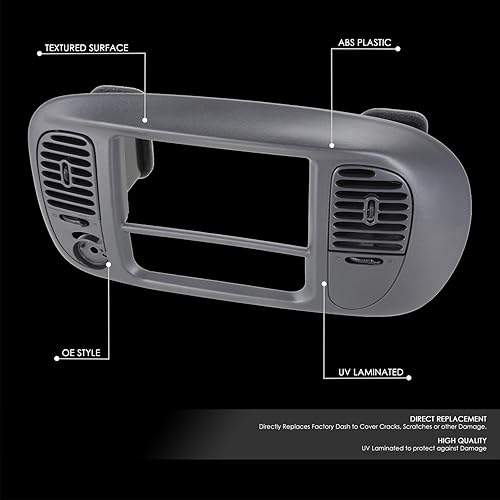 Miniatura 2 de DNA MOTORING Bisel de panel de tablero estilo OE compatible con Ford F150  04 F150 Heritage  97-02 Expedition 4WD, gris, ZTL-Y-0306-GY
