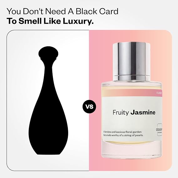 Dossier - Fruity Jasmine - Eau de Parfum - Inspired by J'adore - Long-Lasting Fragrance - Feminine - 1.7 fl oz (50ml)
