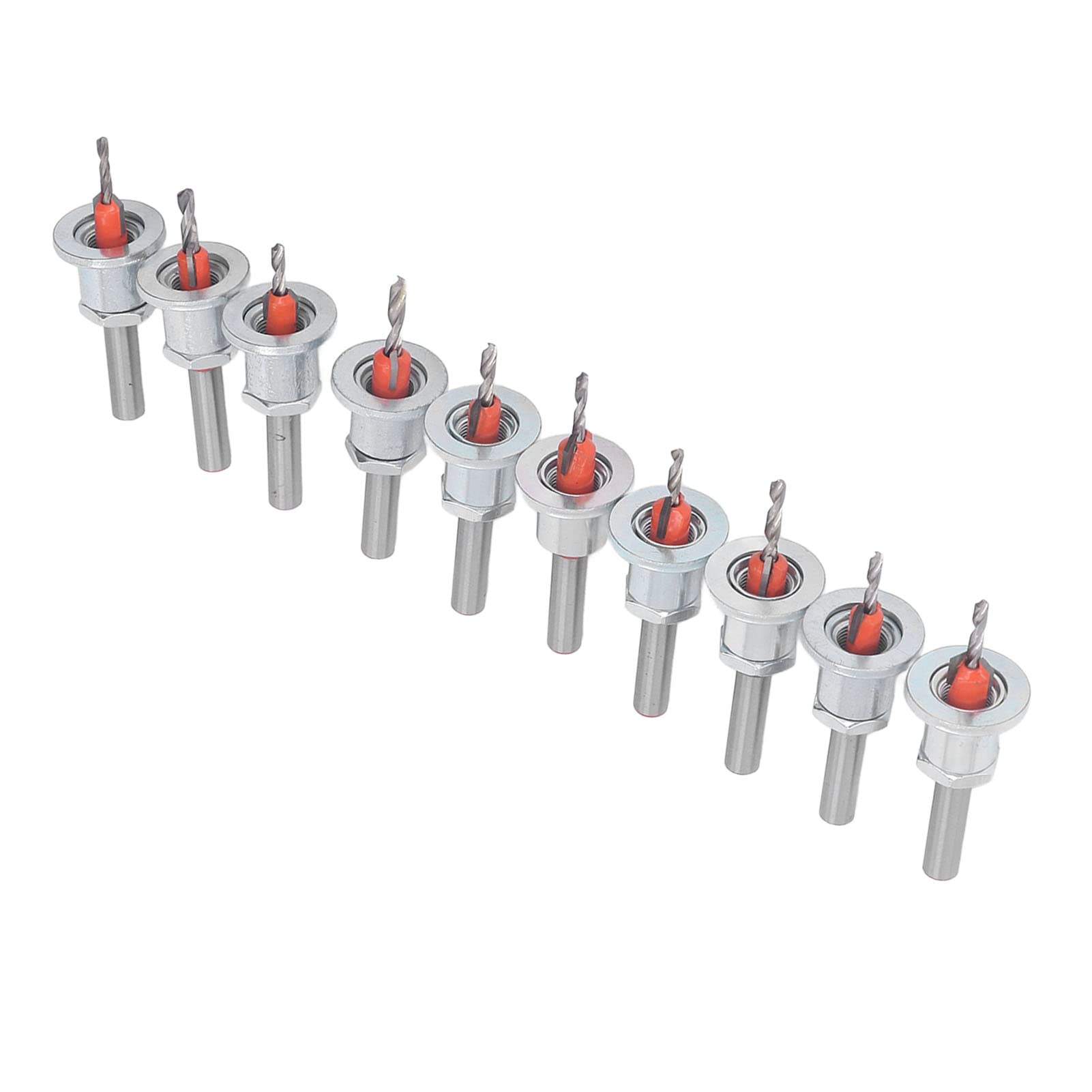 Juego de Brocas Avellanadoras Ajustables, 10 Piezas para Madera, Plástico, Metal Blando, Acero de Aleación de Alta Dureza, Características de Diseño Cónico Flexible