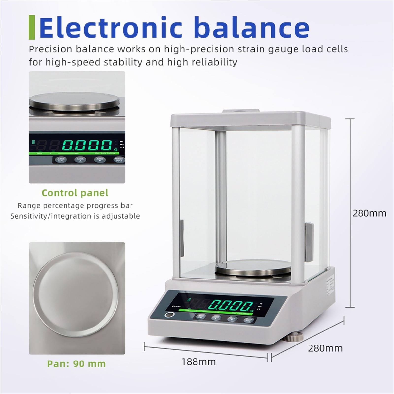 Báscula electrónica de laboratorio, balanza analítica precisión 0,001 g, báscula for joyería y cocina Grado comercial