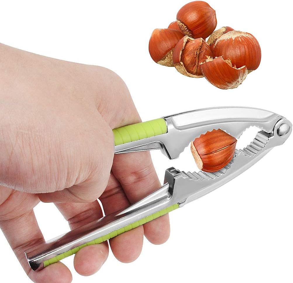 Nut Cracker Stainless Steel Nut Opener With Non-slip Handle Nut Plier for Walnut Hazelnut Almonds Pecan Nuts