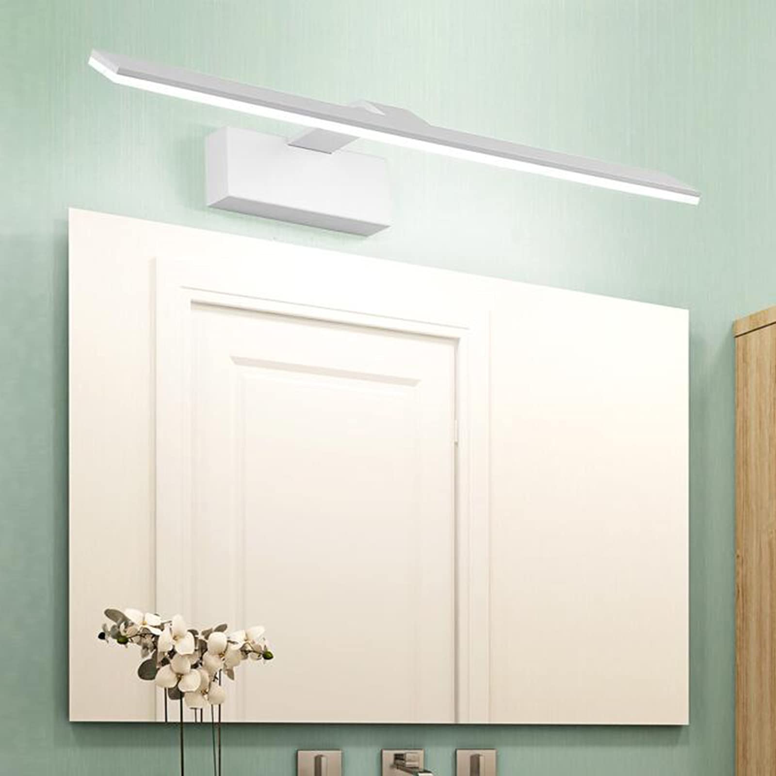 Eitelkeit Beleuchtung Weiß LED Wandleuchte Badezimmer Spiegel Licht Wasserdicht Acryl Make-up Licht Spiegelschrank Frontlicht Badezimmer Licht (72cm, Luc