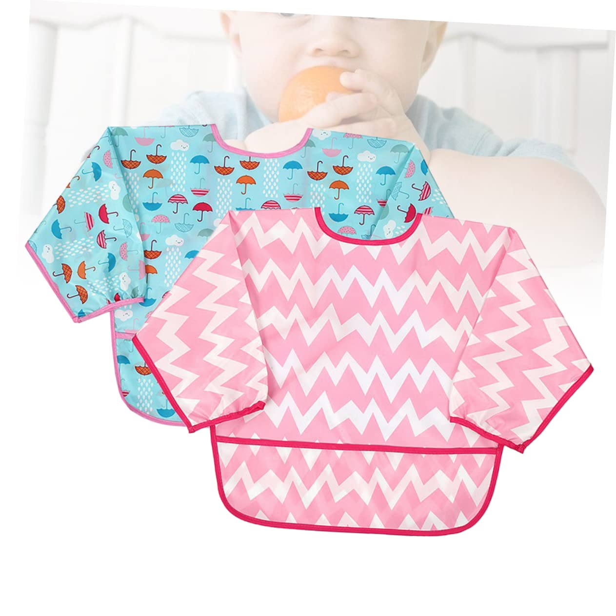 UPKOCH 6 Pièces enfants mangeant des tabliers bavoirs imperméables pour bébé tablier bébé bavoir manches longues bebe manger des tabliers tablier pour manger bébé manche longue robe