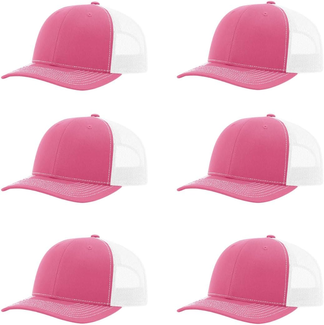 Richardson 112 Classic Six-Panel Adjustable Snapback Trucker Cap | Bulk Packs Available