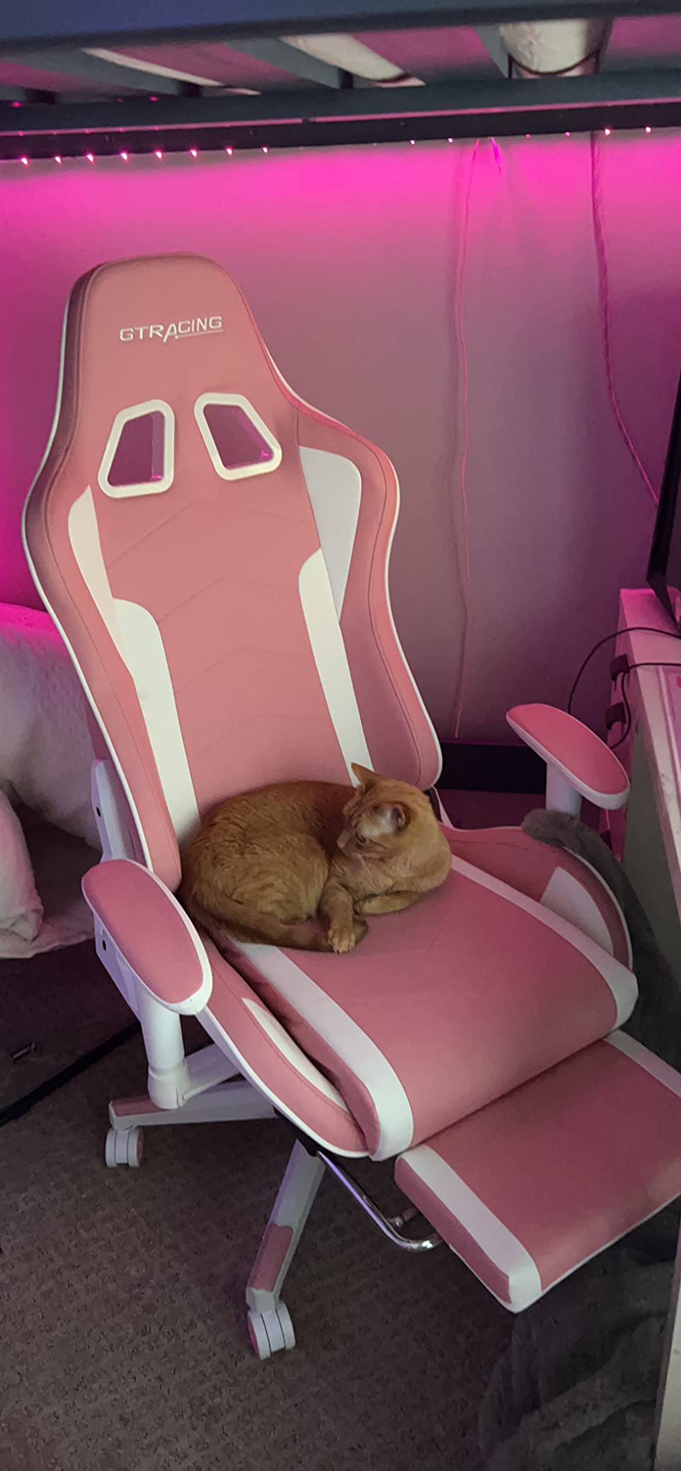 30/mo Finance GTRACING Gaming Chair with Footrest and Bluetooth Speakers Music Video Game