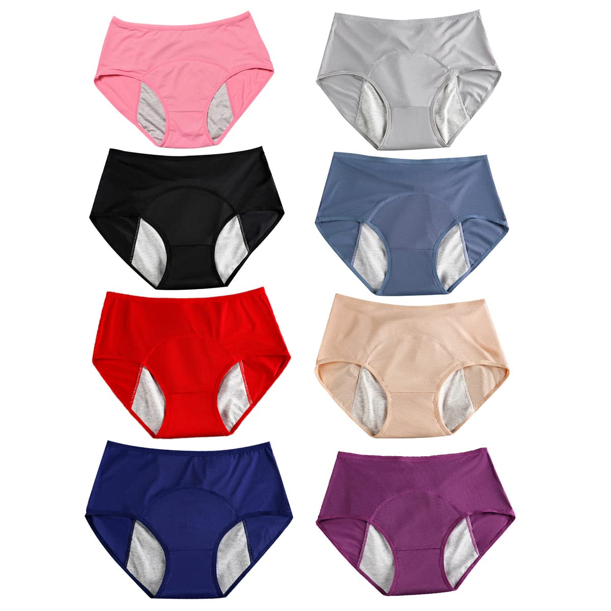 YYDS8PC Easy to Wash, Menstrual Period Leakproof Underwear, Leak Proof Cotton Overnight Period Underwear