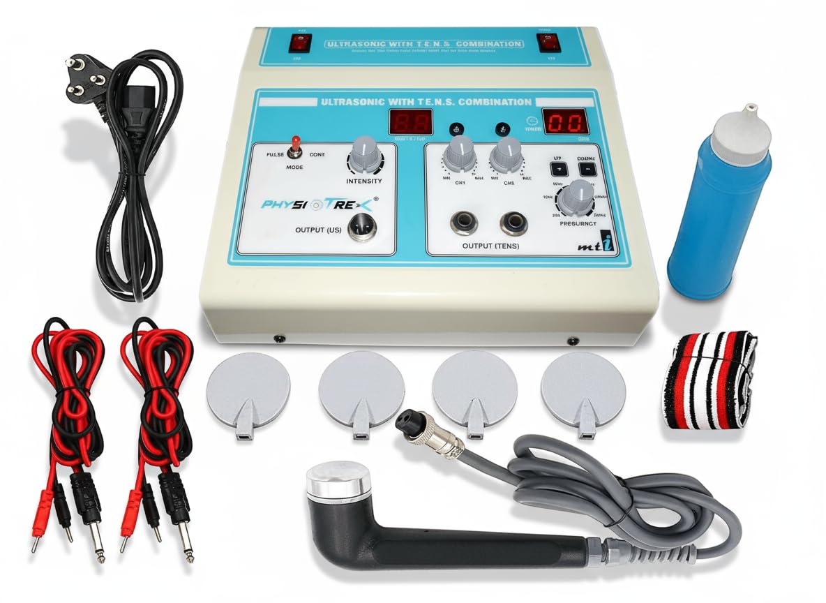 PHYSIOTREX Electrotherapy Physiotherapy Machine | Ultrasonic Ultrasound Therapy with TENS Unit | Whole Body Massager for Pain Relief, Muscle Recovery & Rehabilitation – Portable Home & Clinic Use | With 1 Year Warranty - Random Color