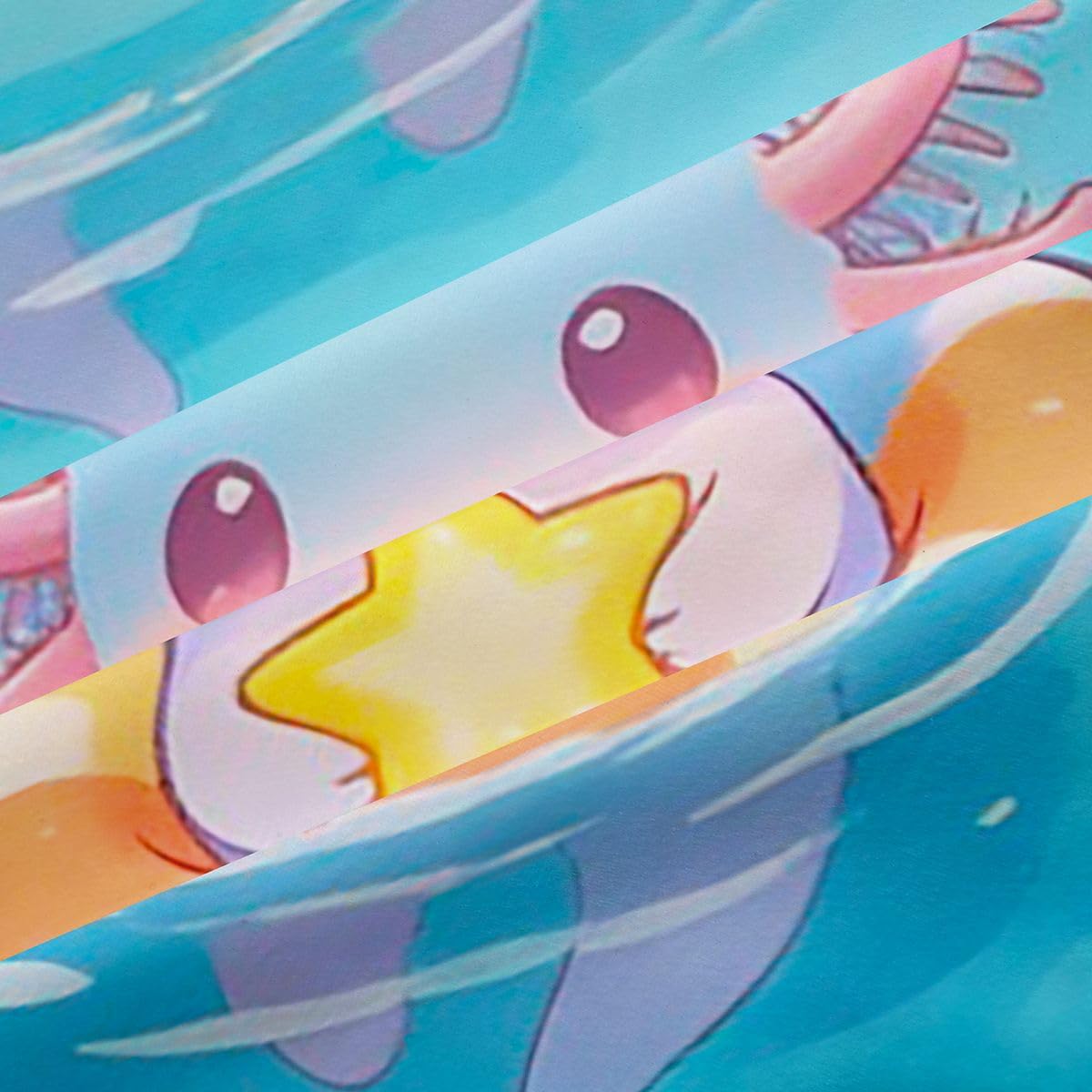 Homemissing Tende oscuranti Axolotl carine con cartone animato salamandra tende oscuranti per camera da letto soggiorno decorazioni Kawaii oceano vita marina tonalità isolanti termiche trattamenti per