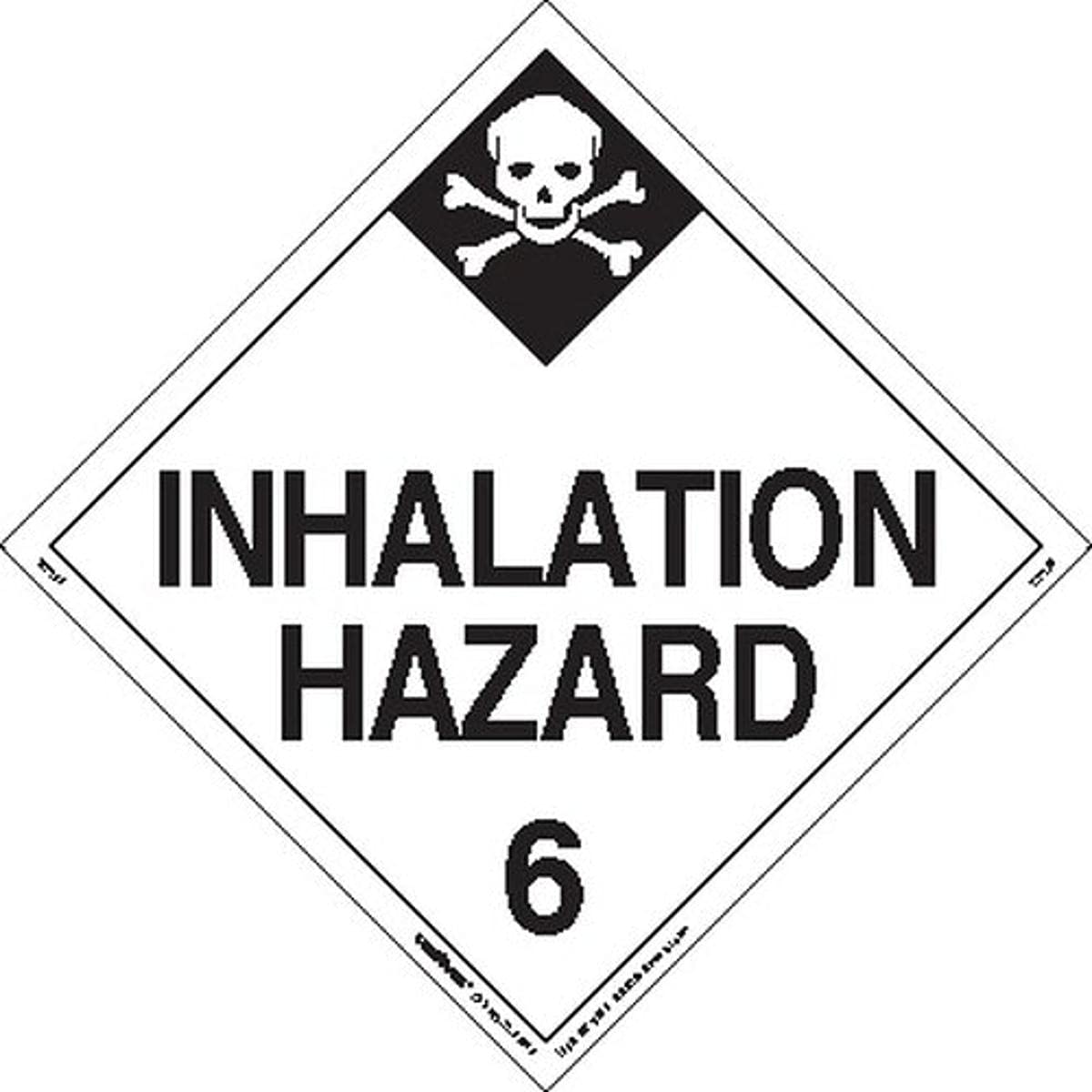 Labelmaster Z-PL29 Inhalation Hazard Hazmat Placard, Worded, Tagboard (Pack of 25)