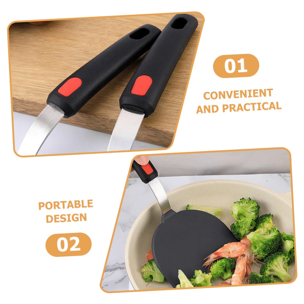 GLEAVI Espátulas de Silicona Espátula Antiadherente Flexible Utensilios de Cocina para Voltear Huevos y Galletas para Cocina