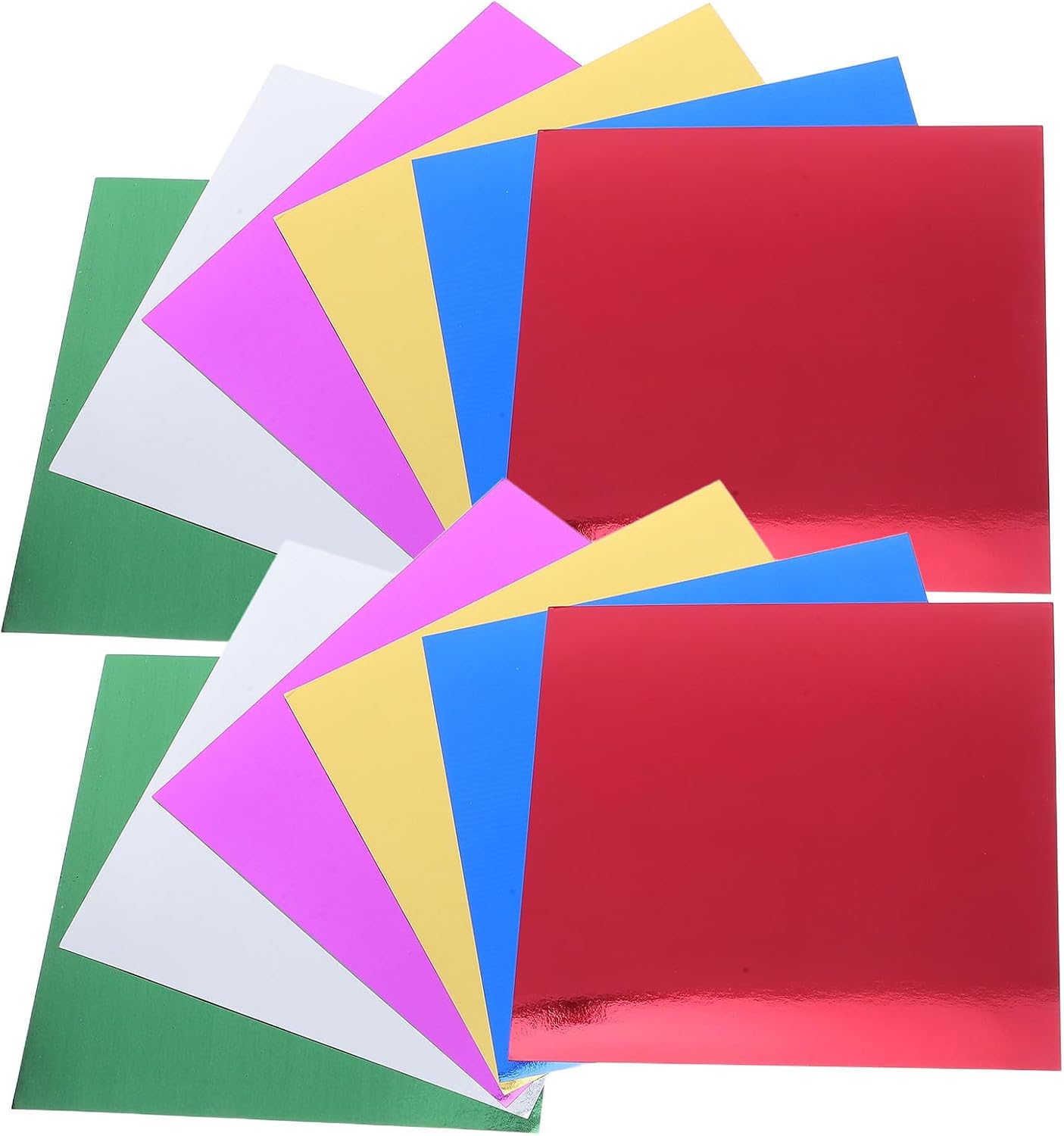 224 Sheets Metallic Cardstock Paper Aluminum Foil and Reflective Finish, Easy to Fold Decorative Paper for Scrapbooking and Handmade Origami Projects
