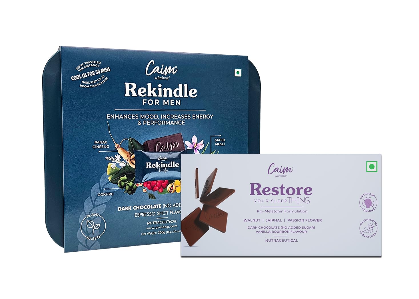Caim by årelang – High Energy & Deep Rest Combo for Men | Rekindle for Men + Restore Your Sleep | Supports Energy, Stamina & Recovery | Plant-Based, Sugar-Free, Non-Melatonin | 20 pcs + 30 pcs-picture-33
