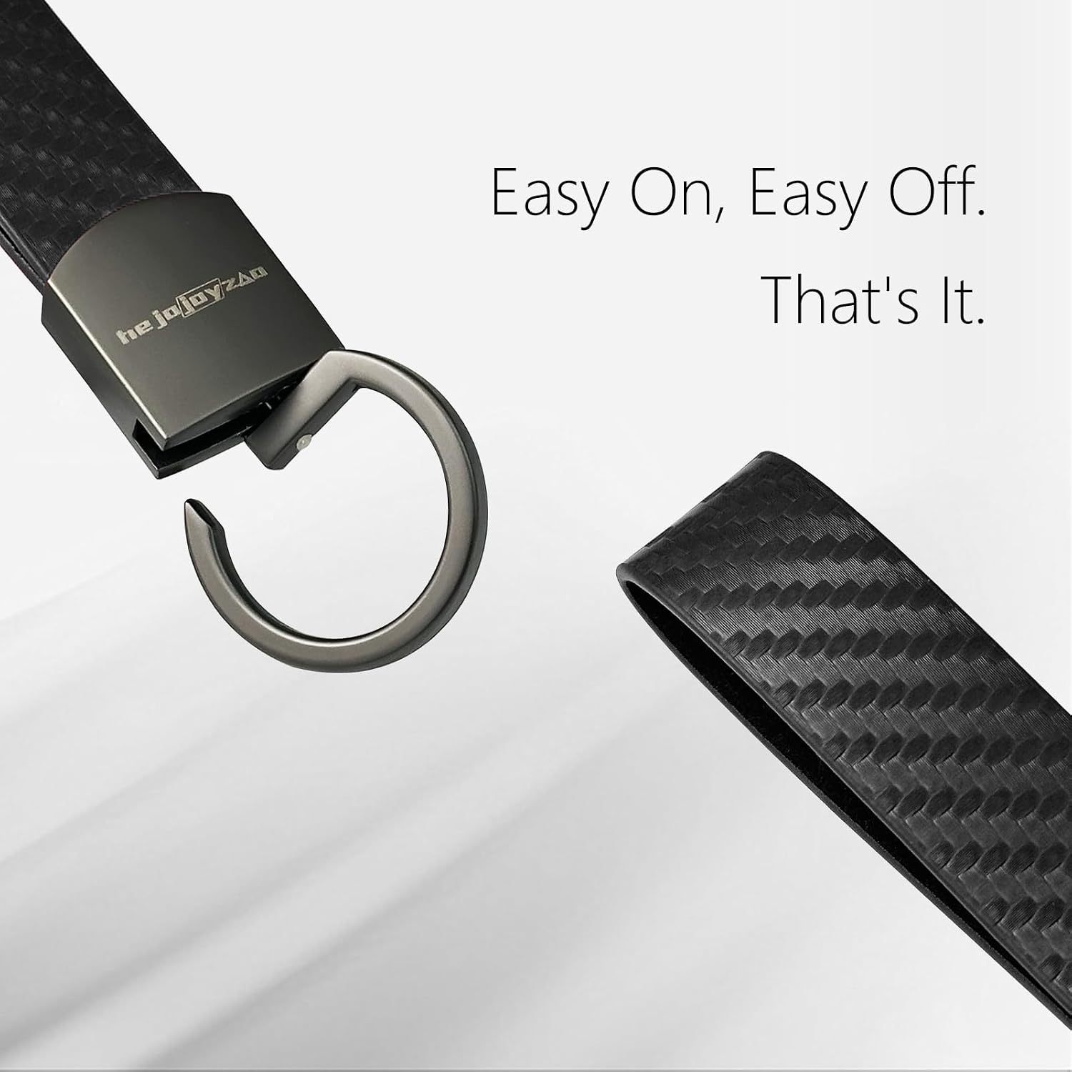 Carbon Fiber Leather Car Key Chain with Carabiner Clip, Key Rings D Ring, Unisex Key Fob Strap for Key Holder