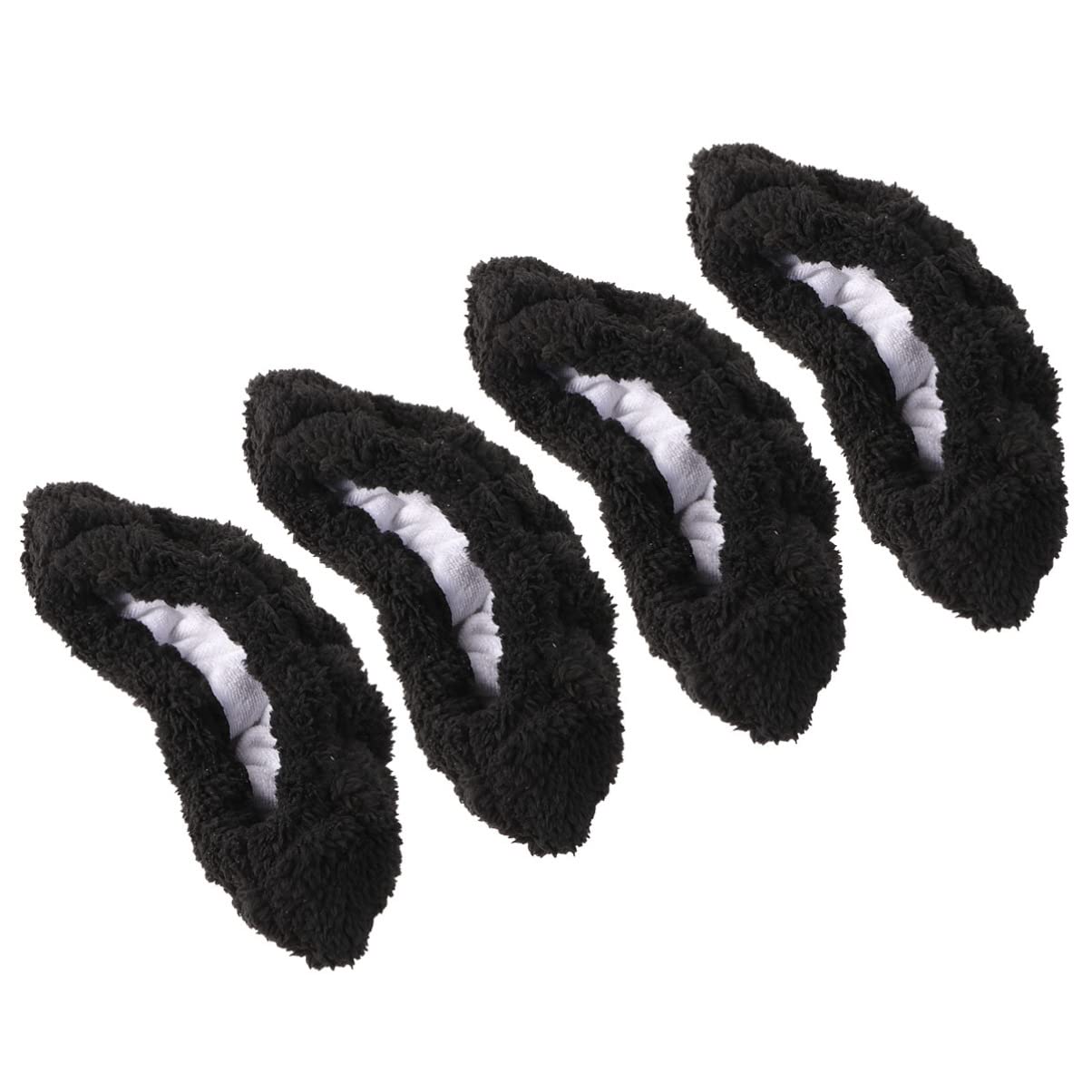BESPORTBLE 6paires Couvre-Lames Élastiques pour Garçon Fille Protection Absorbante pour Patins à Glace Et Hockey Noir