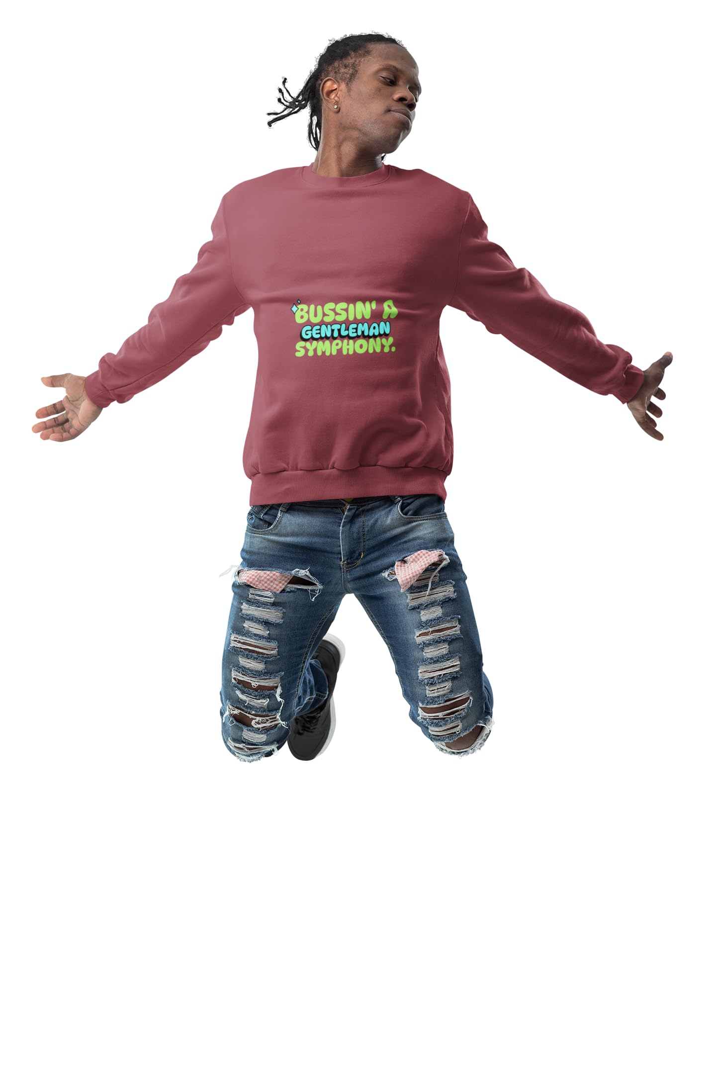 Gentleman Symphony Men's Sweatshirt | Classic Crew Neck | Long Sleeve | 100% Pure Cotton | Durable & Soft Pullover for Everyday Wear-picture-23