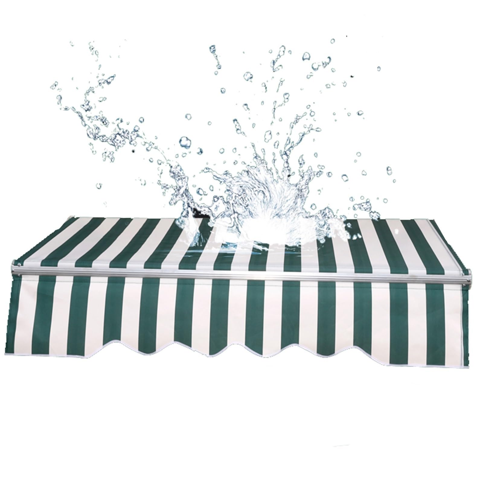 toile pour store banne Auvent rétractable pour terrasse, pare-soleil en tissu polyester 280 g, auvent de porte de fenêtre, couverture supérieure de remplacement, toile d'ombrage de jardin pour terrass