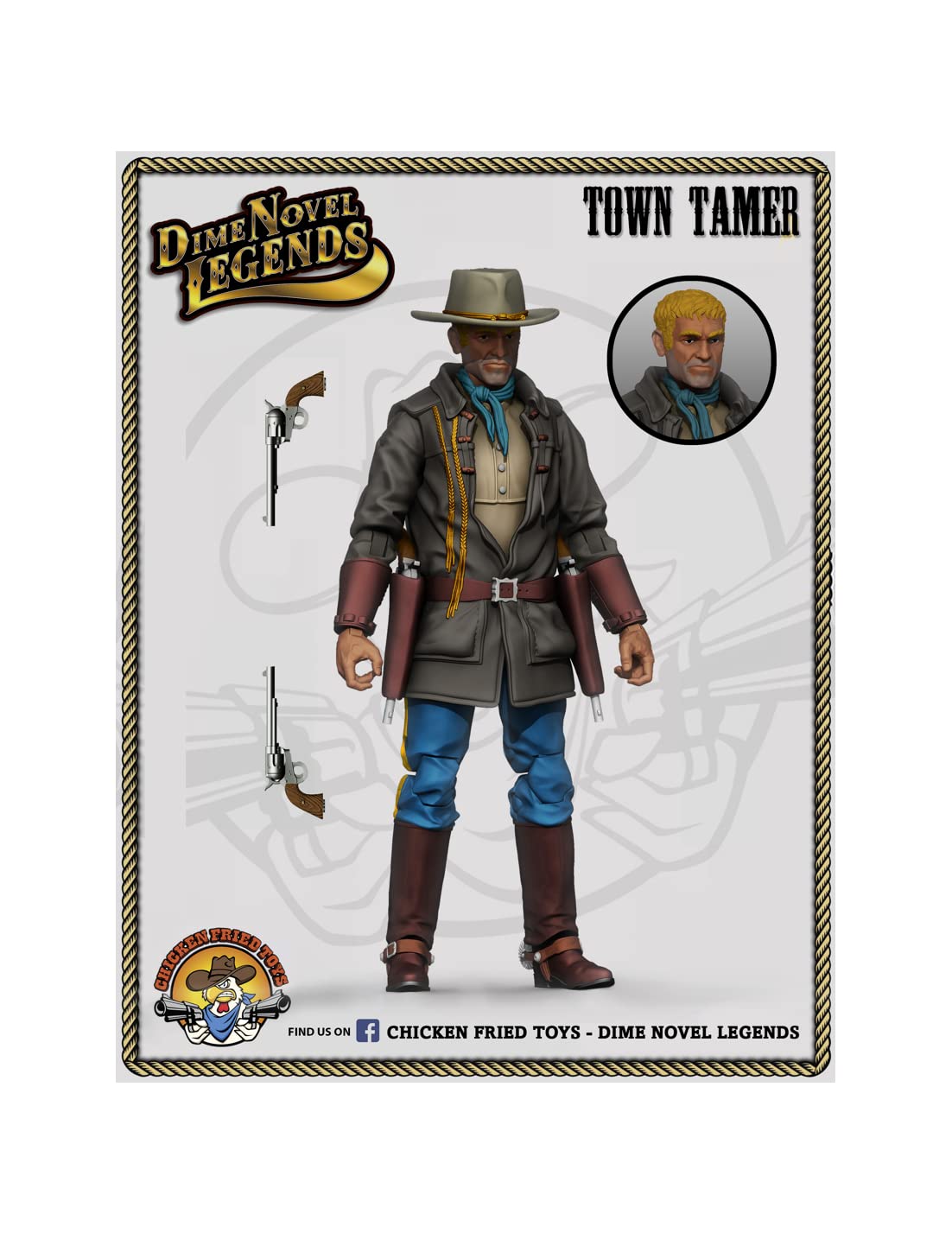 Dime Novel Legends 1/18 Scale (4inch Tall) Town Tamer Old west Action Figure