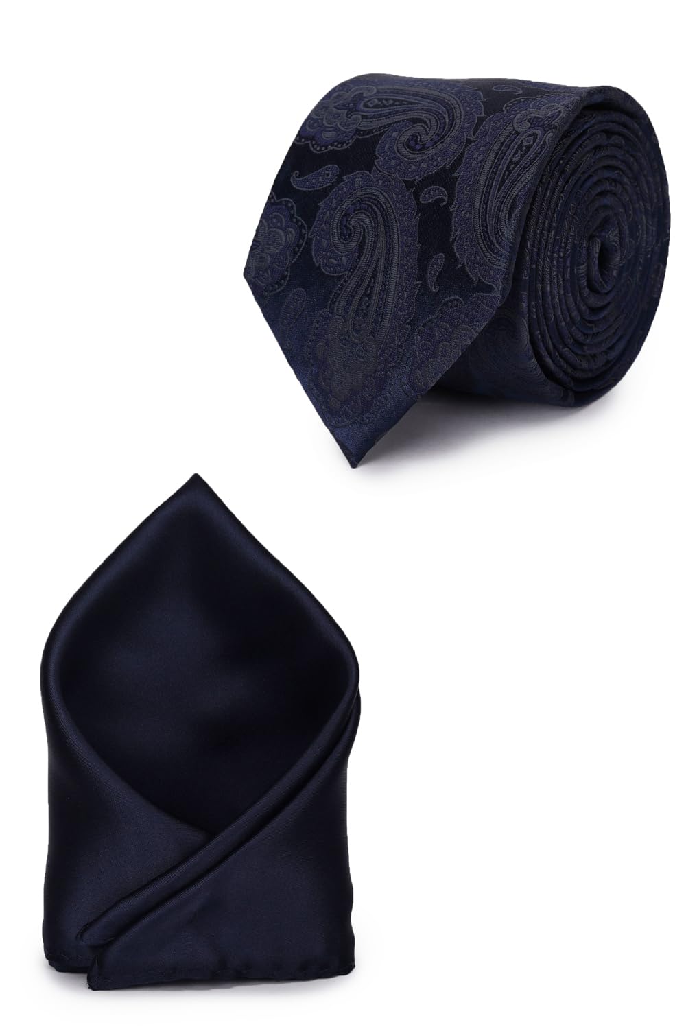 van heusen Men Navy Party Tie and Pocket Square-picture-44