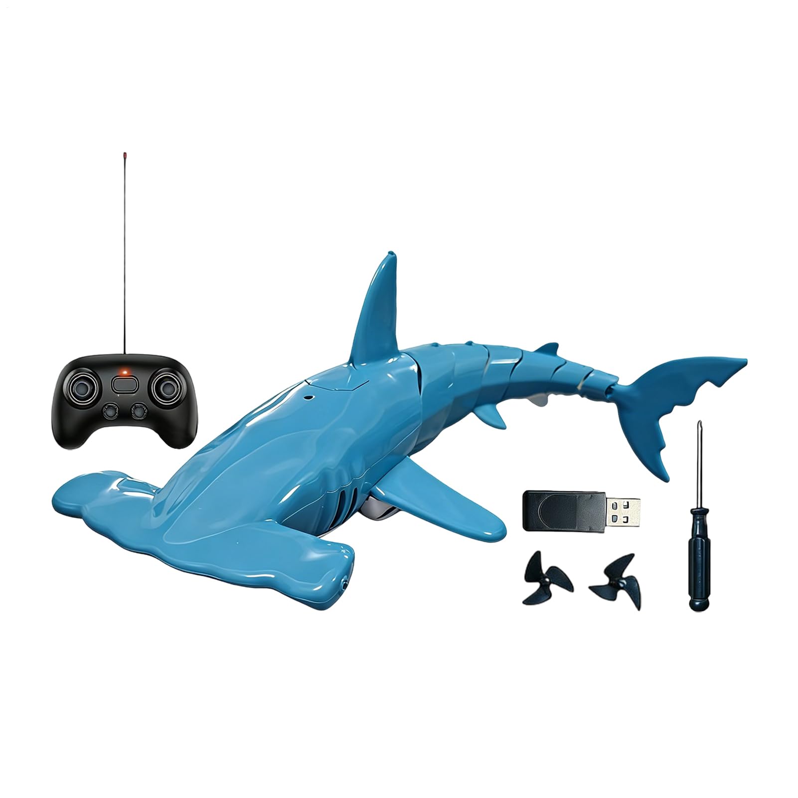 YOOHBERRYS Requin Telecommandé, 2.4 GHz Jouet Requin Télécommandé, Bateau Requin RC avec Lumières et Jets d'eau, Jouet Piscine Cadeau pour 6+ Ans YOOHBERRYS Requin Telecommandé, 2.4 GHz Jouet Requin Télécommandé, Bateau Requin RC avec Lumières et Jets d'eau, Jouet Piscine Cadeau pour 6+ Ans