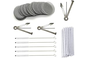 50 Pcs Pipe Screen Filters 50 Pack Bristle Pipe Cleaner 5Straw Cleaning...