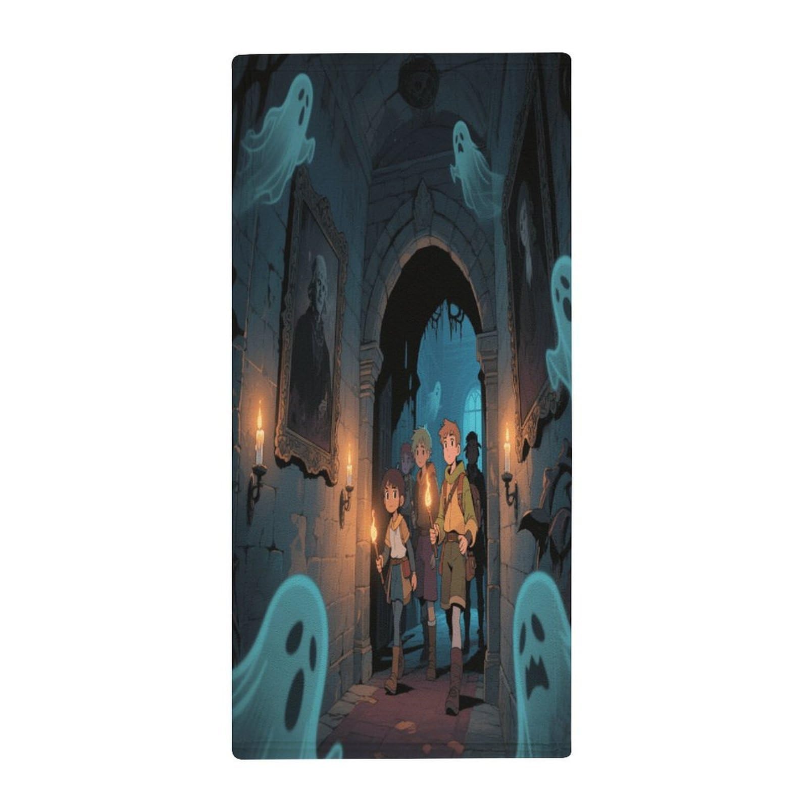 Fekiloot Style Ghost Castle Towels For Bathroom, Bath Towels 13.8 X 28.7 Inch, Hand Towel Multipurpose Use As Bath Fitness, Bathroom, Shower, Sports, Yoga Towel