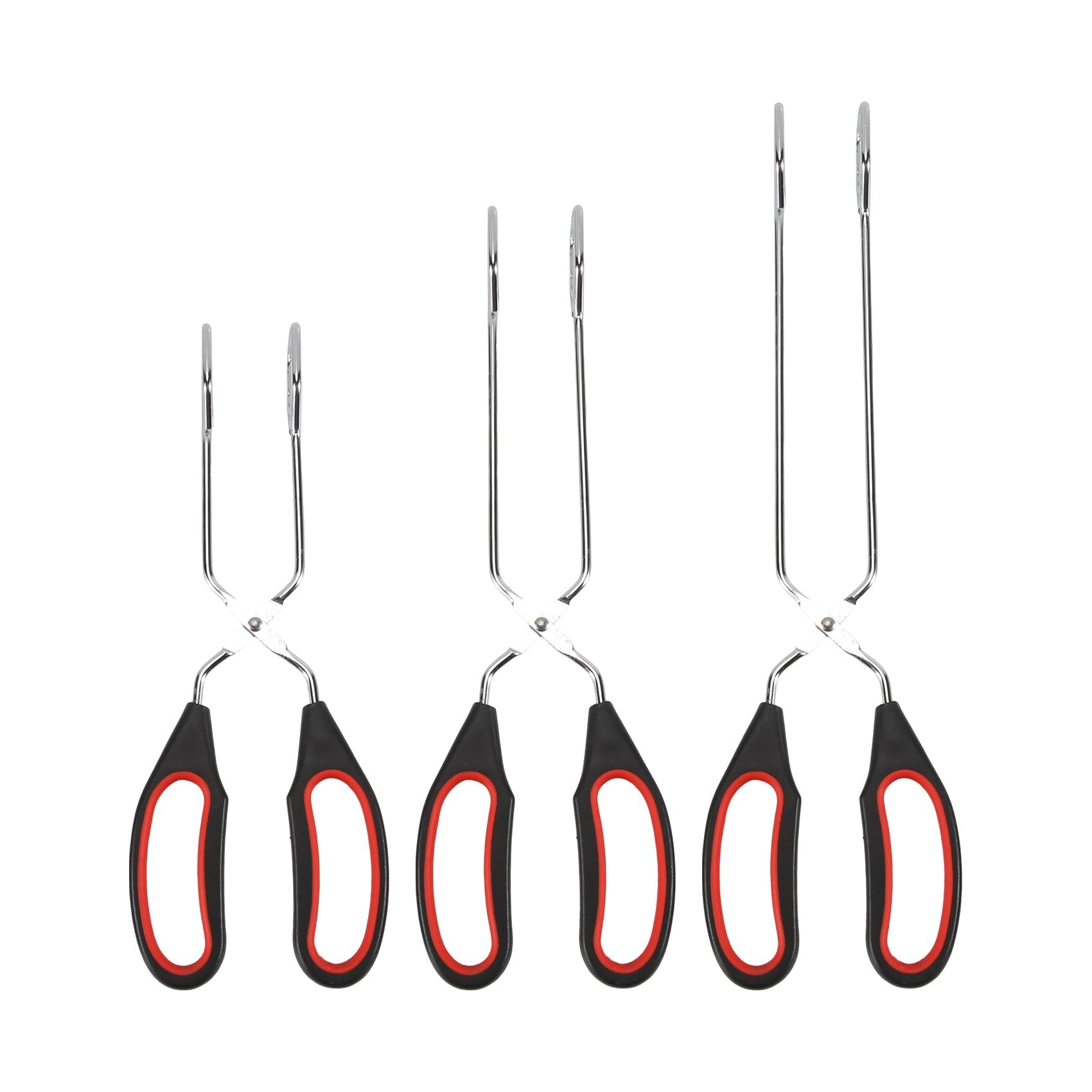 CTRLZS 3 Pack Cooking Scissor Tongs Kitchen Baking Bread Food Tong Barbecue Grilling Tongs