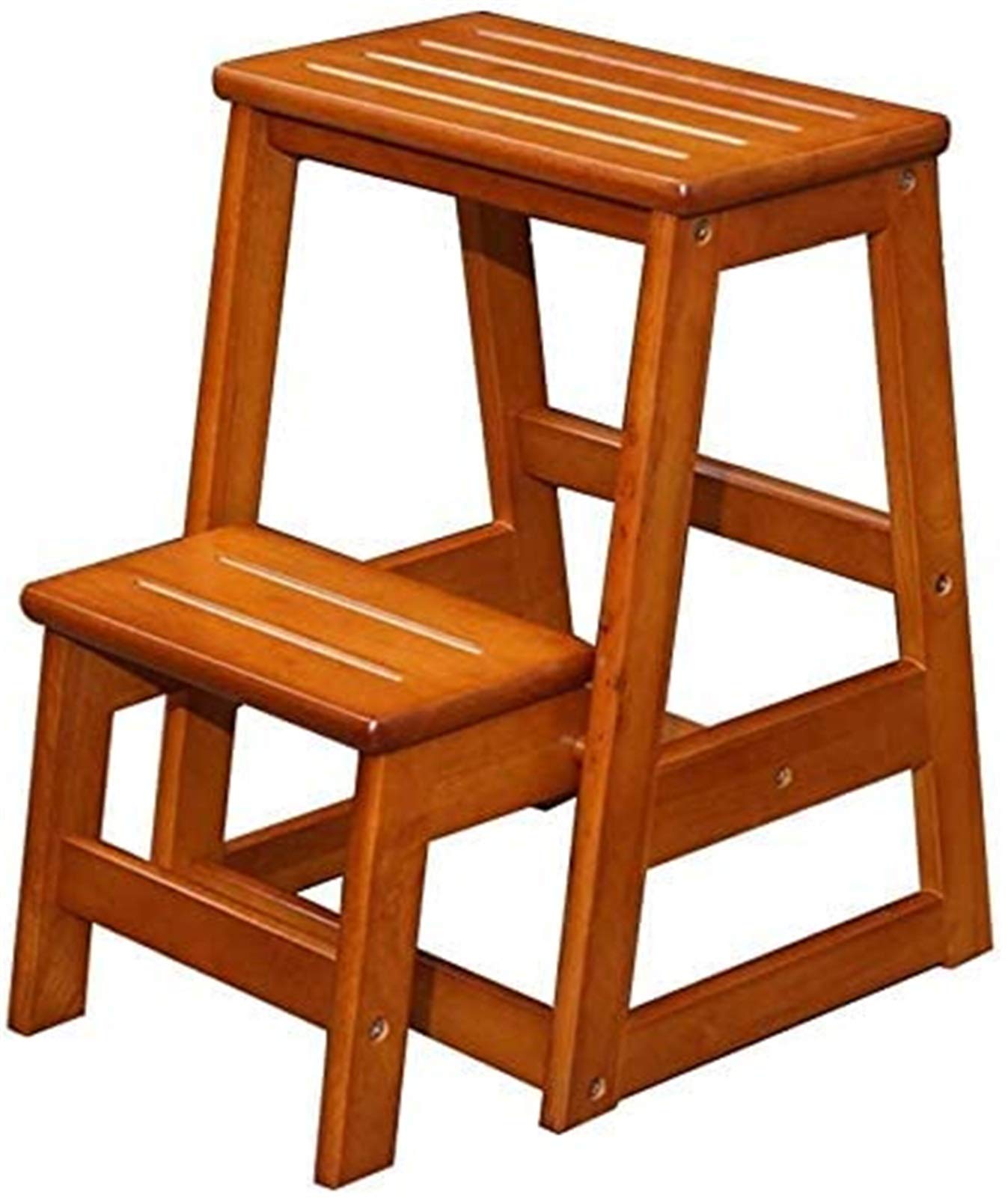 Escalones de madera plegables y taburete escalonado para cocina y hogar 1