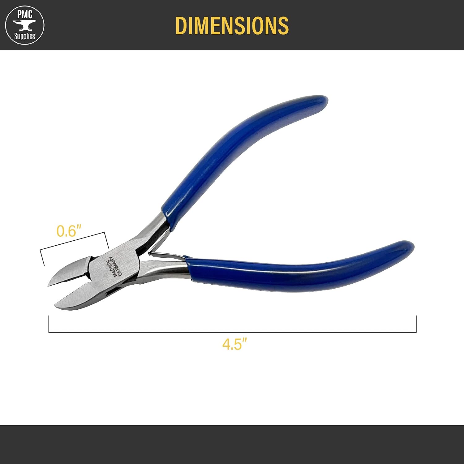 4-1/2" 4 Piece German Plier Set with Flat Round Chain Side Cutters Jewelry Making Tool Kit with Pouch