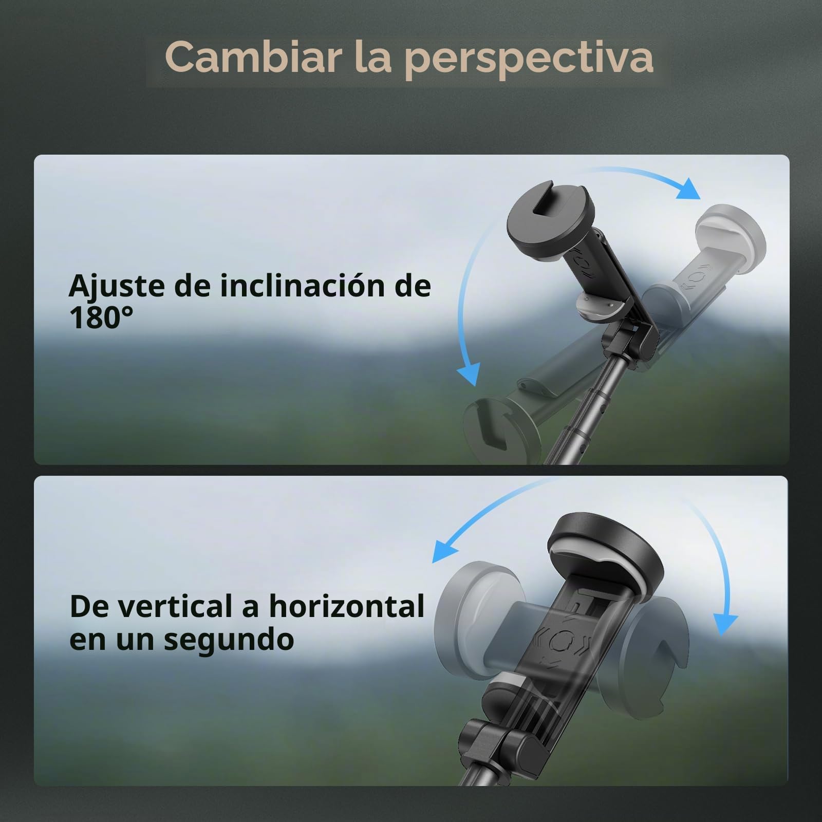 SmallRig Boom Selfie Stick ST30, 12.2-58 pulgadas de altura ajustable, soporte para teléfono con trípode, color negro