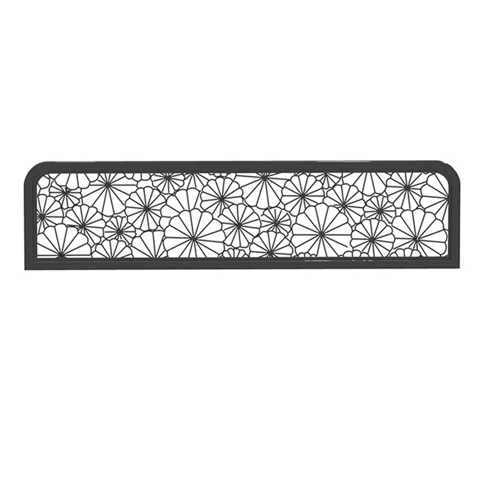 LWJSOCP Stainless Steel Room Dividers for Dining Areas Panel Partitions for Restaurants & Hotels Black Color 140x30cm Modern Desk Privacy Screens Durable & Stylish