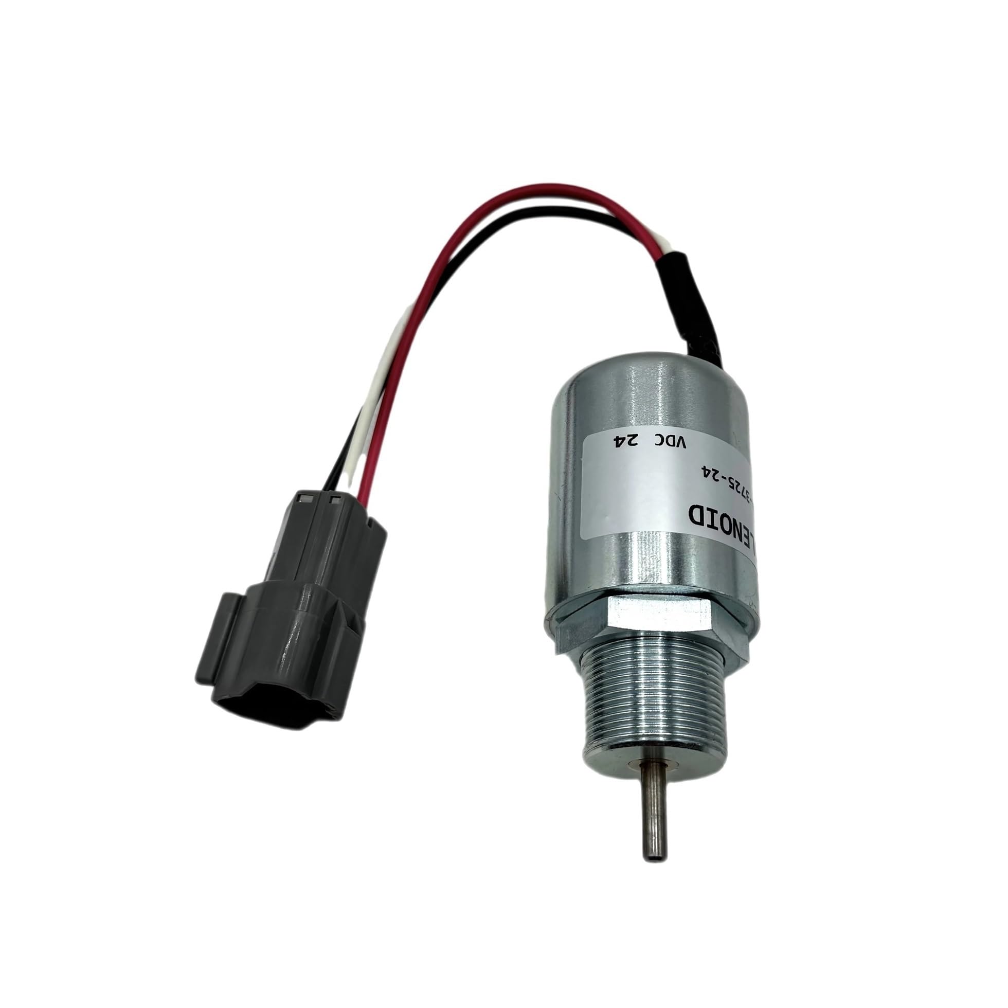 Solenoide de corte de combustible Solenoide de control del acelerador de 24 V, válvula solenoide de corte de combustible SA-3725-24, compatible con motores M/T/SUB/SH/L