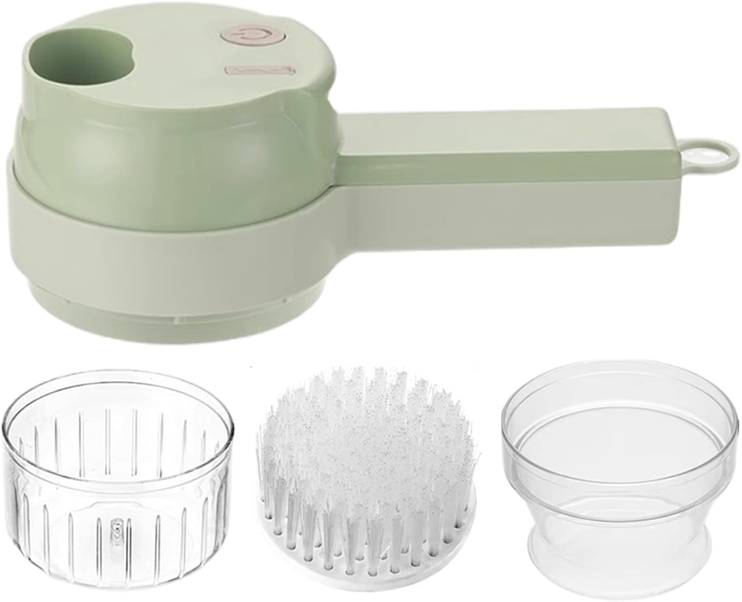 Mini Vegetable Choppers, Wireless Mini Chopper 4-in-1 Vegetable Choppers with Brush Head Rechargeable Electric Slicer for Home Kitchen Garlic Pepper Chili Onion