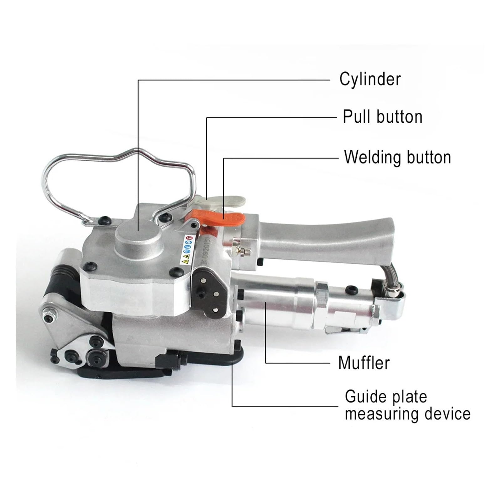 Cercleuse pneumatique A19, cercleuse Manuelle de 1/2" à 3/4", Machine sans Joint pour feuillards PP/Pet, Large Gamme d'applications