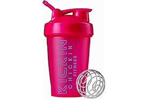 Kickin' Chickin' 12oz Blender Shaker Bottle for Pre and Post Workout