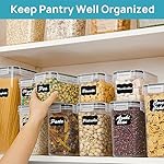 Vtopmart Airtight Food Storage Containers Set with Lids, 15pcs BPA Free Plastic Dry Food Canisters for Kitchen Pantry Organization and Storage, Dishwasher safe,Include 24 Labels, Black - Image 4