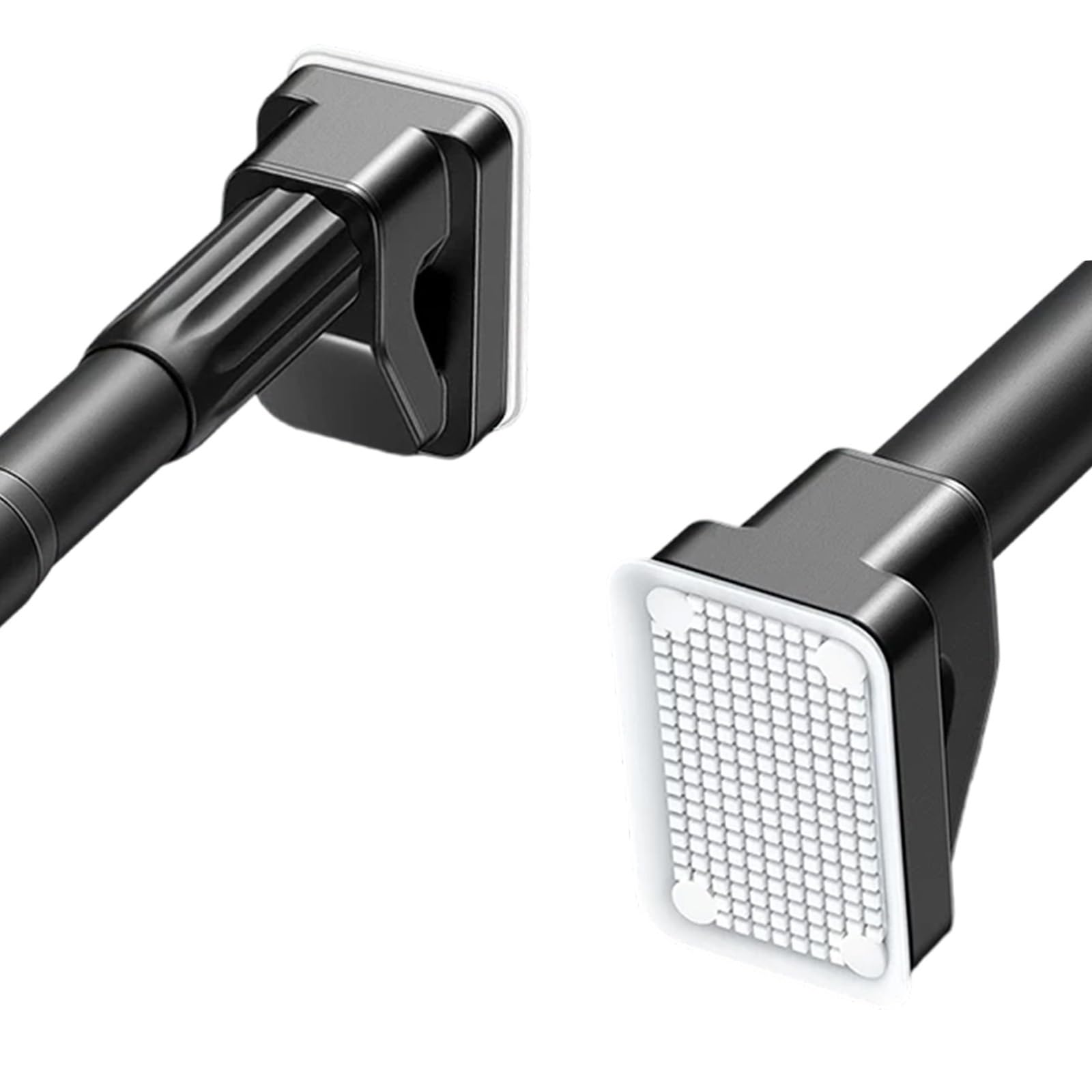 Bastone Tenda a Pressione senza fori, Bastone per Tende Estensibile 40-500cm, Asta per tenda da doccia in acciaio inox antiscivolo per Bagno Armadio Balcone Cucina(Black,260-350CM)