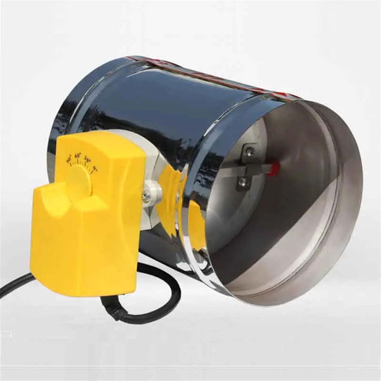 QRUYHBAJU HVAC 150MM Stainless Steel air Damper Valve Duct Pipe Adjustable air Volume regulating Electric Three Position Check Valve 220V