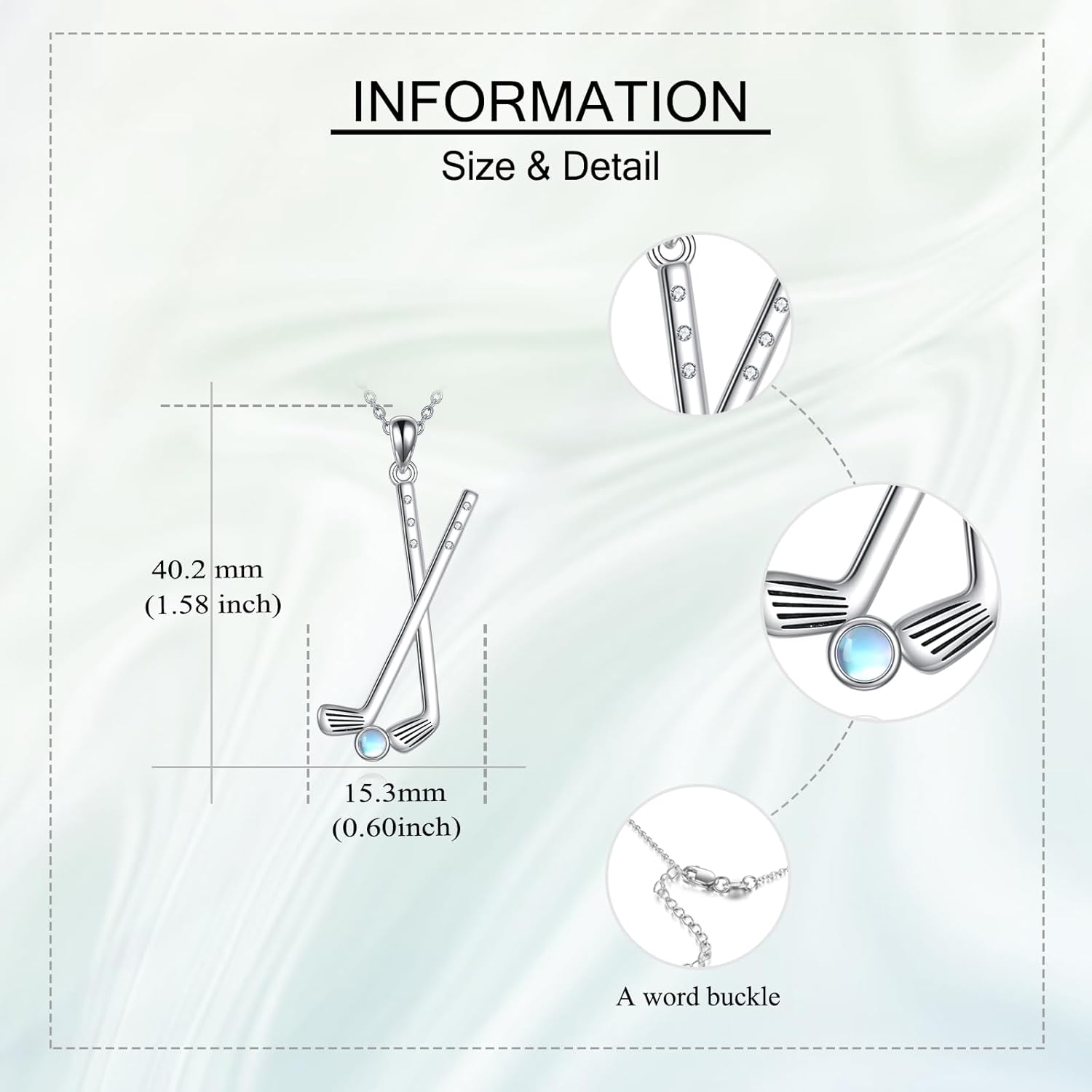 YAFEINI 925 Sterling Silver Daisy/Flute/Music Note/Guitar/Eight Ball/Golf Necklace Flower/Music Pendant Jewelry for Women - Image 2