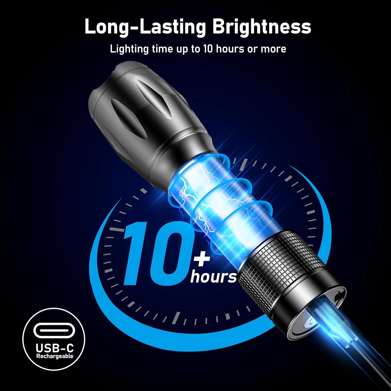 HYVCZP Torcia ricaricabile 2 in 1 UV, torcia portatile impermeabile a luce nera, torcia a LED con combinazione di luce bianca e UV, rilevatore di urina per animali domestici a luce nera, per urina di