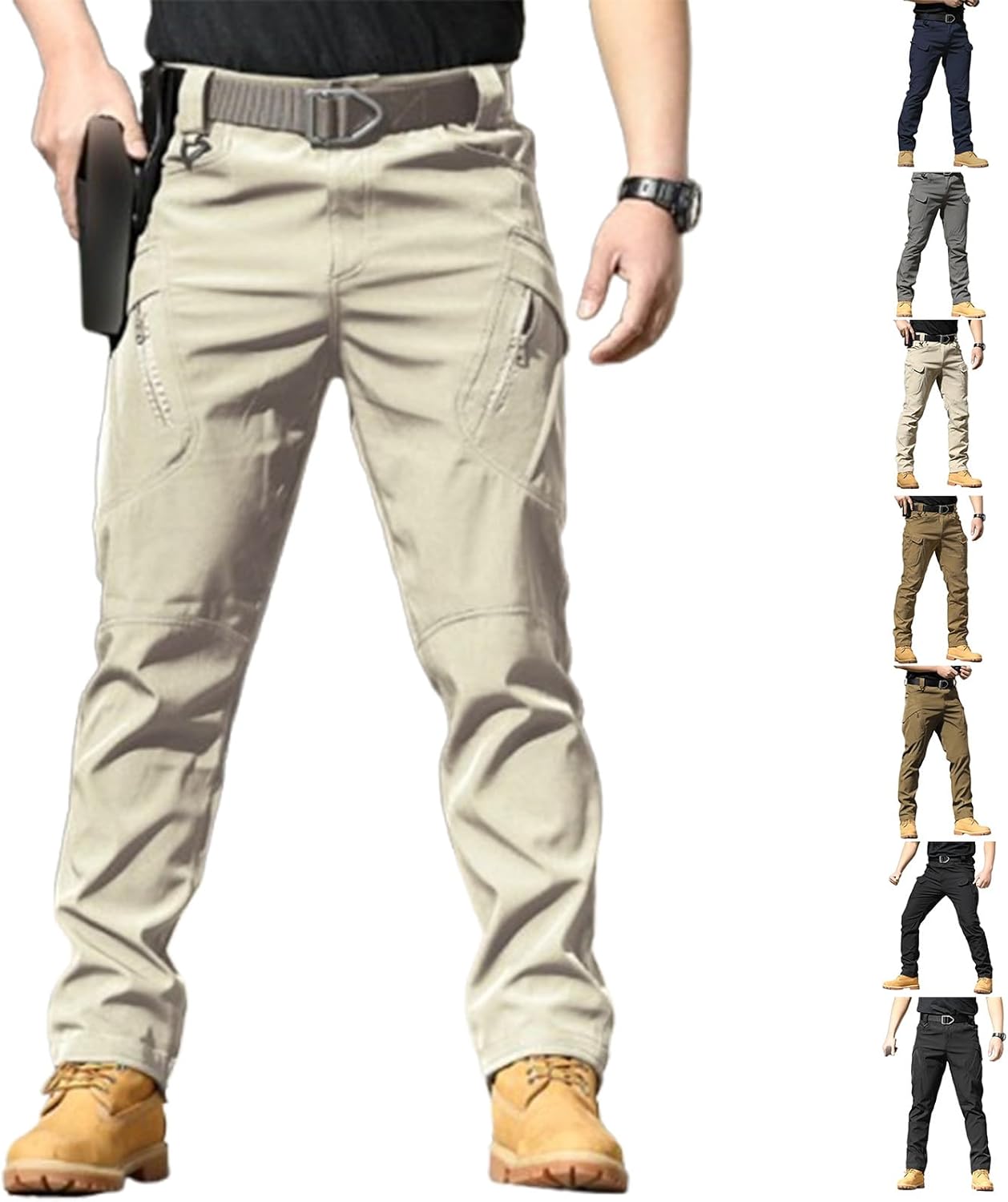 Flexcamo Tactical Pants,Multi Pockets Stretch Waterproof Quick Dry Work Pants