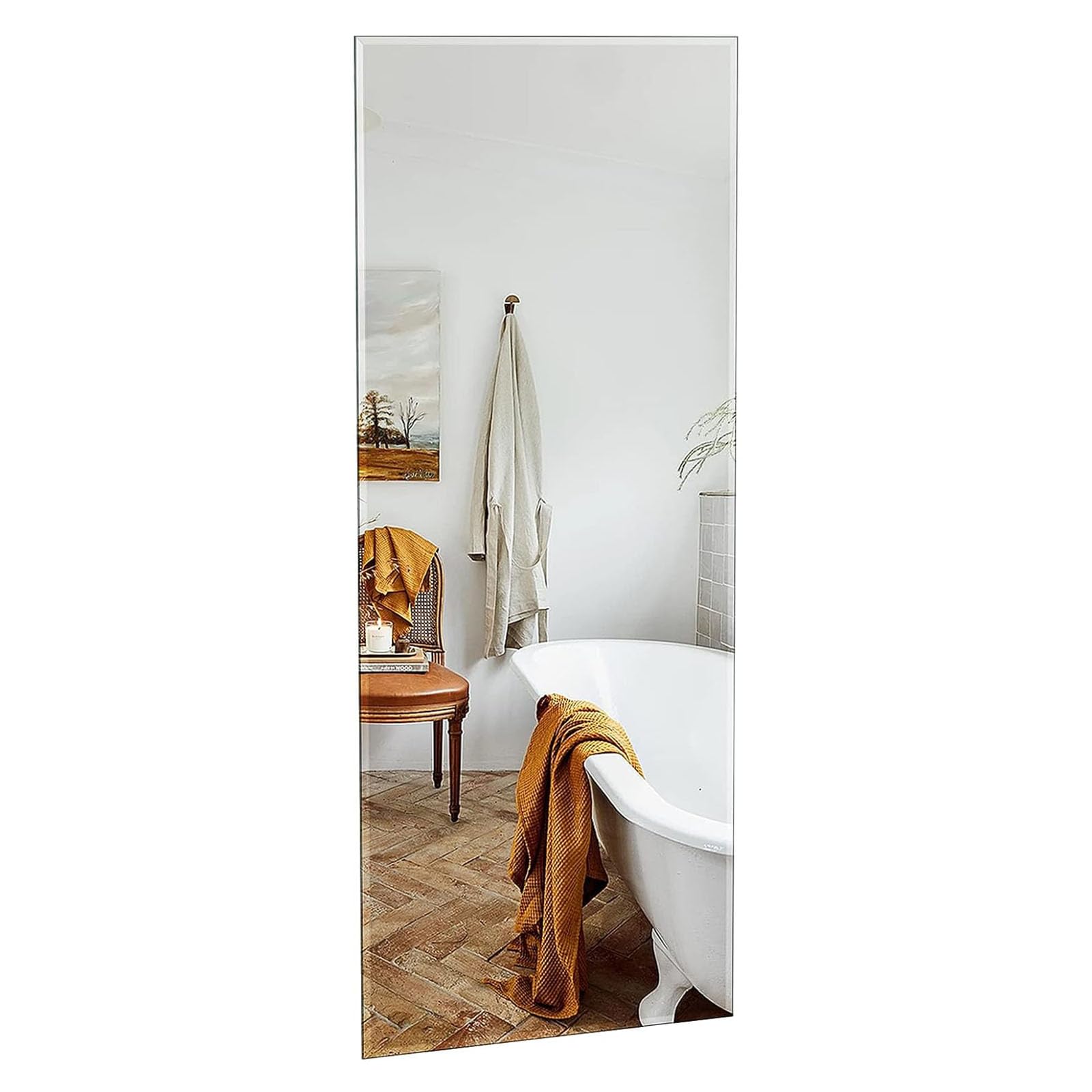 A,50 * 120cm,Espejos De Maquillaje De Pared Rectangulares Grandes Sin Marco, De Cuerpo Entero, para Montaje En Pared, De Forma Vertical u Horizontal, con Material Acrílico