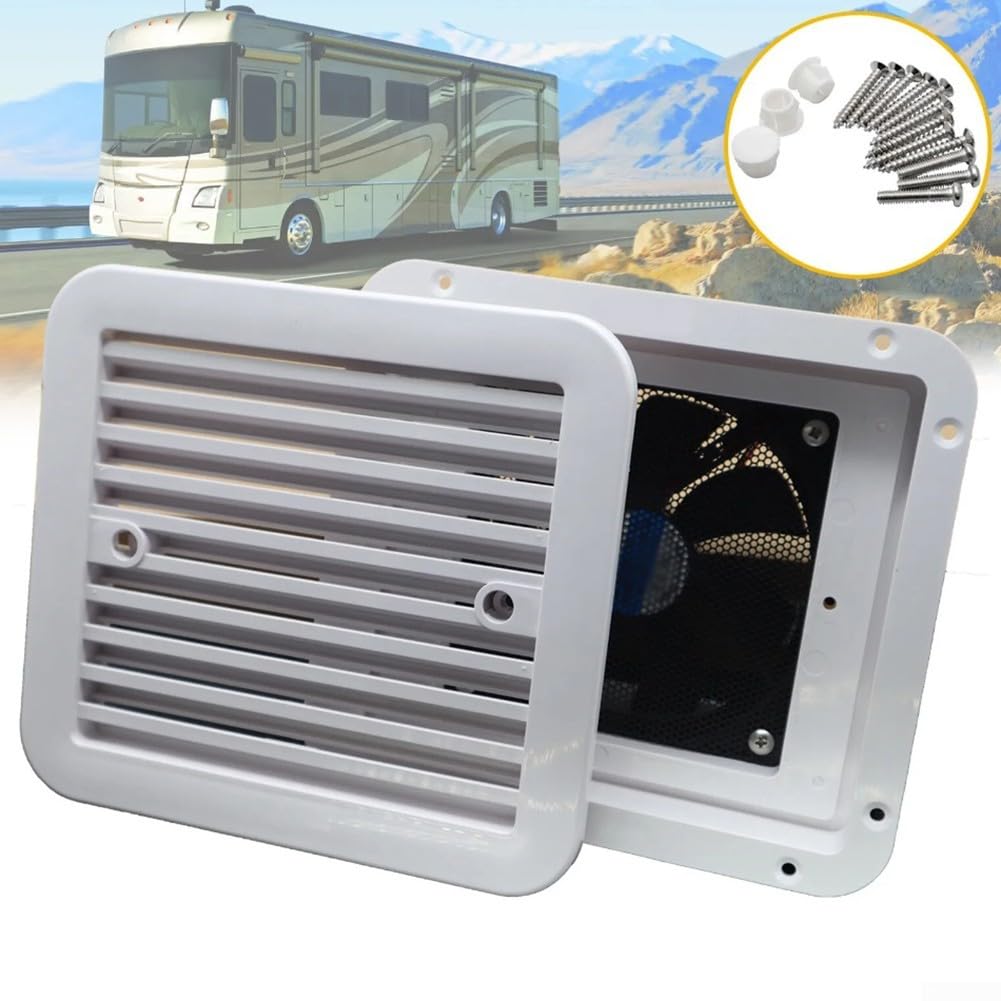 Ventola di ventilazione silenziosa per camper, sfiato laterale per rimorchi, adatto per rimorchi (nero)