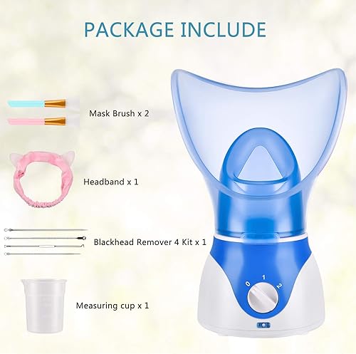 Miniatura 9 de Vaporizador facial para limpieza profunda facial, vaporizador facial para cara, 2 modos de vaporizador facial para desatascar los poros, hidratar,