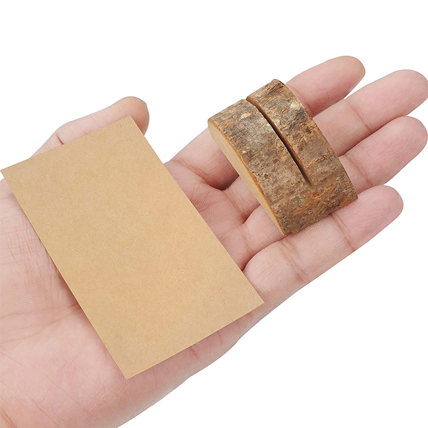20 Pièces Marque Place Bois, Cartes Rustiques en Bois avec