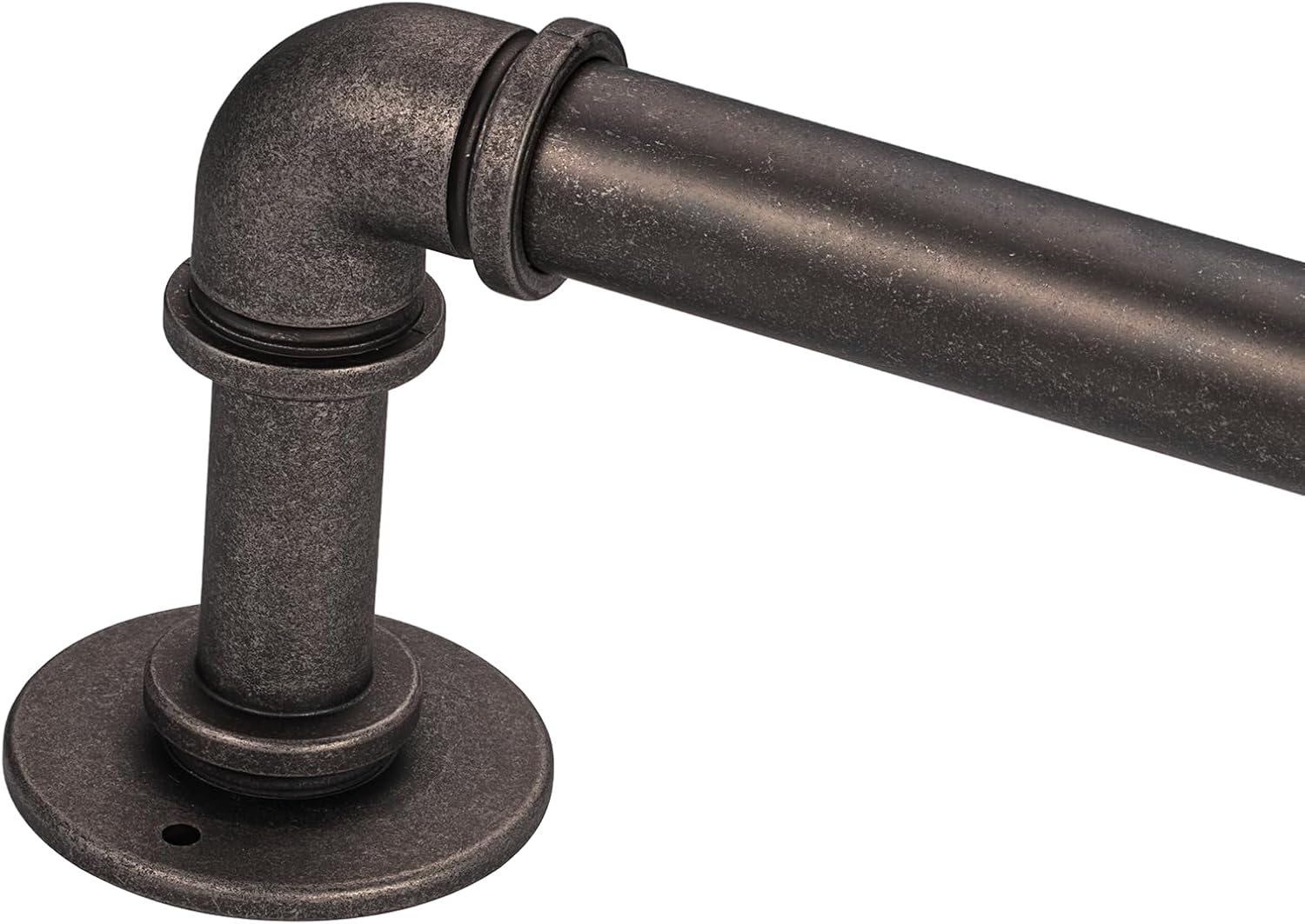 Industrial Pipe Curtain Rod 18 to 88 Inch,1 Inch Diameter Adjustable Wrap Around Curtain Rod,Metal Window Treatment Rods,Ideal as Your Kitchen,Bedroom,Outdoor Patio Etc