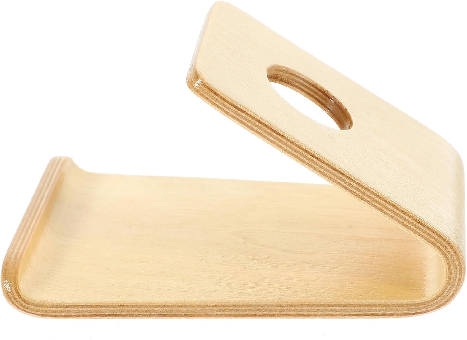 NUOBESTY Wooden Cellphone Holder Stand for Smartphone and Laptop Use